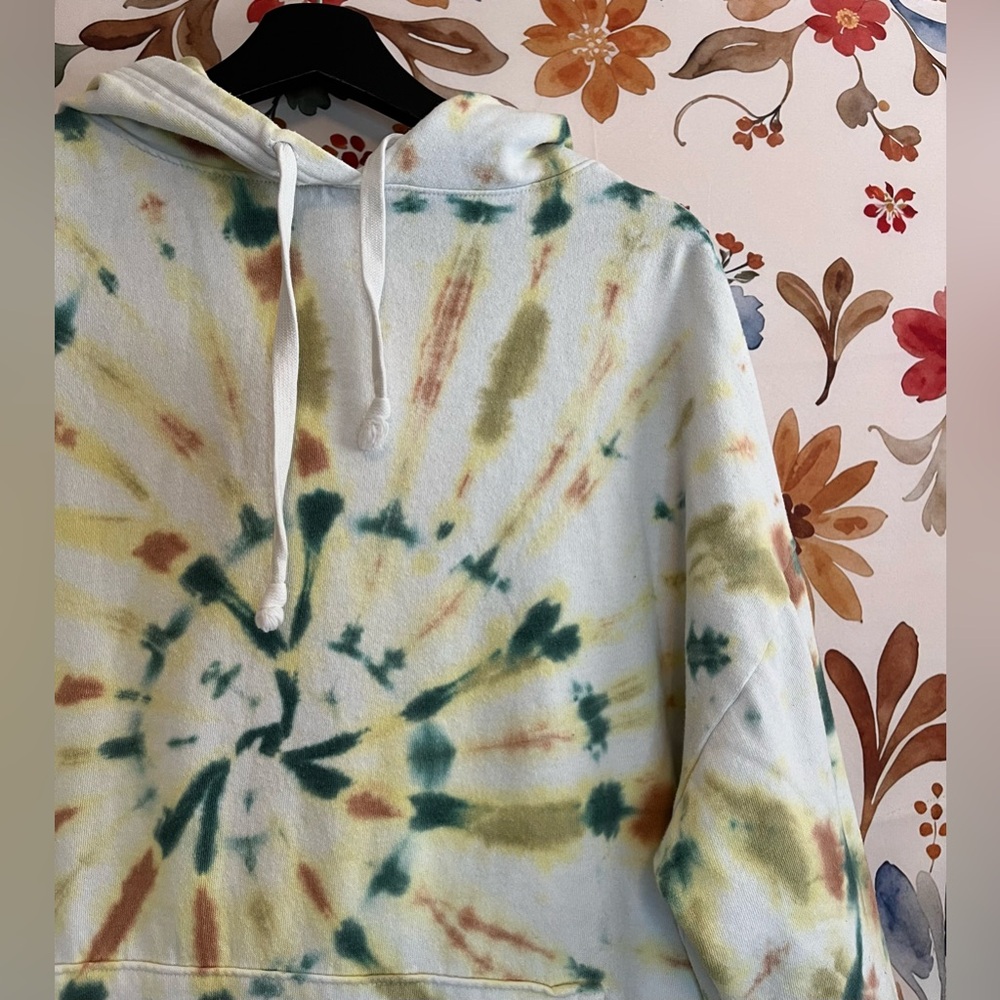 Aeropostale L Oregon Ducks Packers Green Yellow Tie Dye Hoodie Spring School